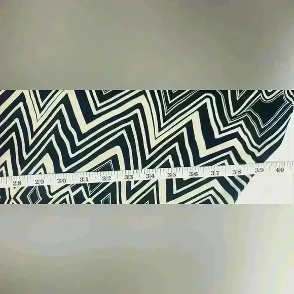 Express Silk Blouson Dress, Women’s Size Small, Geometric Black & Cream, Y2K - Picture 10 of 16